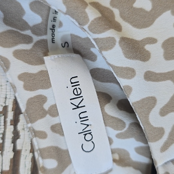 Calvin Klein Leopard Print Sleeveless Top, Ladies Size S - Picture 3 of 4